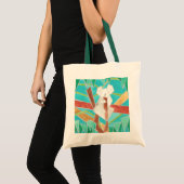 Koala in Boom Originele Abstracte Kunst Tote Bag (Voorkant (product))