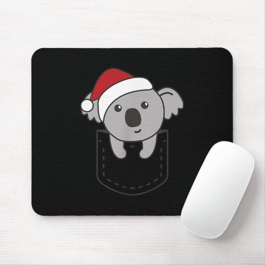 Koala In Cket Christmas Cute Koala In Breast Cket  Muismat (Met muis)