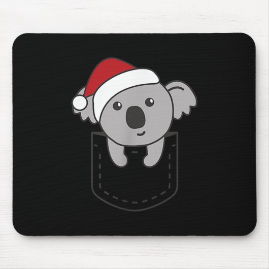 Koala In Cket Christmas Cute Koala In Breast Cket Muismat (Voorkant)