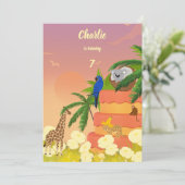 Koala in Coconut Exotische verjaardag Kaart (Staand voorkant)