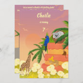 Koala in Coconut Exotische verjaardag Kaart (Voorkant / Achterkant)