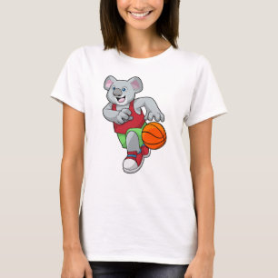 Koala in de Basketball-sport T-shirt