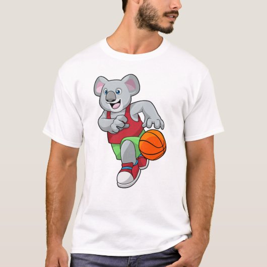 Koala in de Basketball-sport T-shirt (Voorkant)