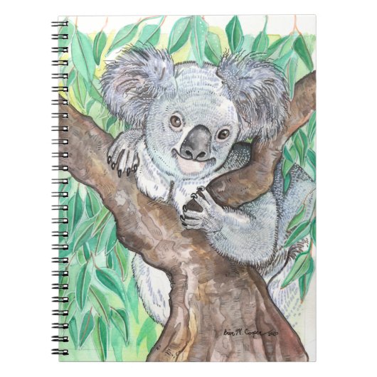 Koala in de Eucalyptusboom Notitieboek (Voorkant)
