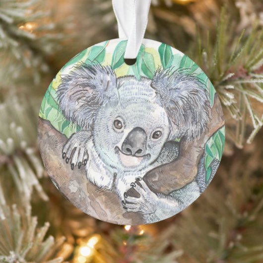 Koala in de Eucalyptusboom Ornament (Boom)
