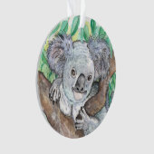 Koala in de Eucalyptusboom Ornament (voorkant)