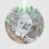 Koala in de Eucalyptusboom Ornament (voorkant)