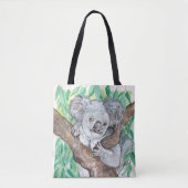 Koala in de Eucalyptusboom Tote Bag (Voorkant)