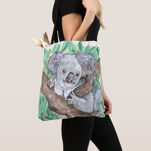 Koala in de Eucalyptusboom Tote Bag (Dichtbij)