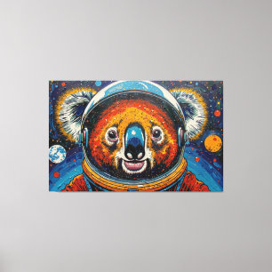 KOALA IN DE RUIMTE-2 CANVAS AFDRUK