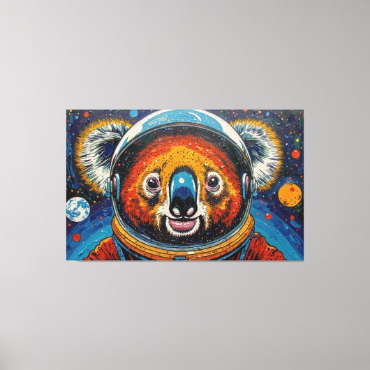 KOALA IN DE RUIMTE-2 CANVAS AFDRUK (Voorkant)