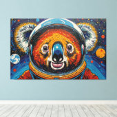 KOALA IN DE RUIMTE-2 CANVAS AFDRUK (Insitu (Houten vloer))