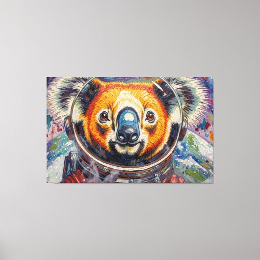KOALA IN DE RUIMTE-4 CANVAS AFDRUK (Voorkant)