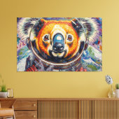 KOALA IN DE RUIMTE-4 CANVAS AFDRUK (Insitu (Woonkamer))