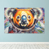 KOALA IN DE RUIMTE-4 CANVAS AFDRUK (Insitu (Houten vloer))