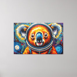 KOALA IN DE RUIMTE-5 CANVAS AFDRUK