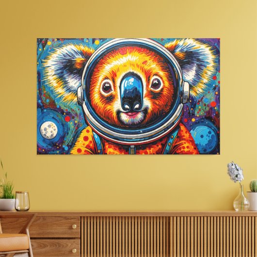KOALA IN DE RUIMTE-5 CANVAS AFDRUK (Insitu (Woonkamer))