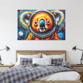 KOALA IN DE RUIMTE-5 CANVAS AFDRUK (Insitu (Slaapkamer))