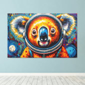 KOALA IN DE RUIMTE-5 CANVAS AFDRUK (Insitu (Houten vloer))