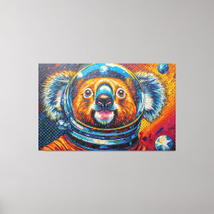 KOALA IN DE RUIMTE-6 CANVAS AFDRUK