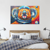 KOALA IN DE RUIMTE-6 CANVAS AFDRUK (Insitu (Slaapkamer))