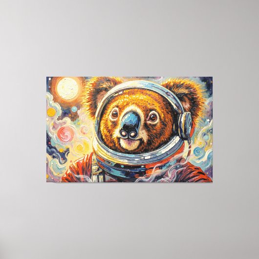 KOALA IN DE RUIMTE-7 CANVAS AFDRUK (Voorkant)