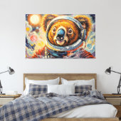 KOALA IN DE RUIMTE-7 CANVAS AFDRUK (Insitu (Slaapkamer))
