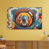 KOALA IN DE RUIMTE-8 CANVAS AFDRUK (Insitu (Woonkamer))