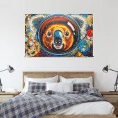 KOALA IN DE RUIMTE-8 CANVAS AFDRUK (Insitu (Slaapkamer))