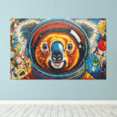 KOALA IN DE RUIMTE-8 CANVAS AFDRUK (Insitu (Houten vloer))