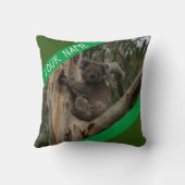 Koala In Een Boom Australië Worp Kussen (Achterkant)