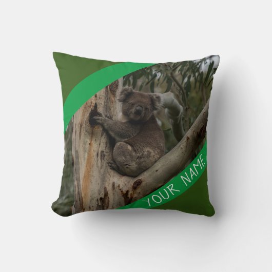 Koala In Een Boom Australië Worp Kussen (Voorkant)
