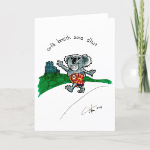 Koala in een Kilt verjaardagskaart Kaart
