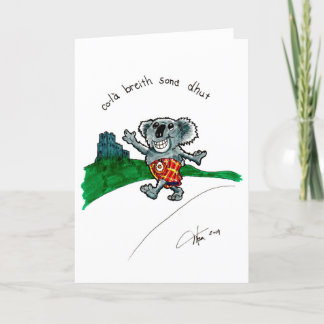 Koala in een Kilt verjaardagskaart Kaart