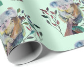 Koala in een tandenboom cadeaupapier (Rol Hoek)
