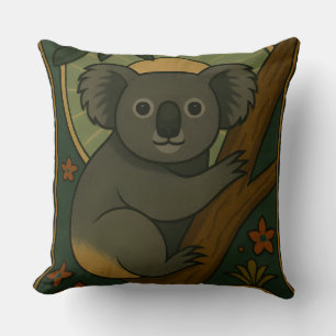 Koala in het botanische mandala kussen