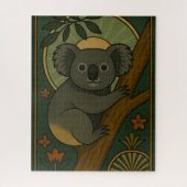 Koala in het botanische mandala legpuzzel (Verticaal)