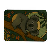 Koala in het botanische mandala magneet (Horizontaal)