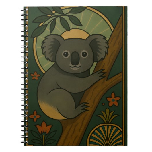 Koala in het botanische mandala notitieboek (Voorkant)