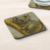 Koala in het stille licht bier onderzetter (Linkerzijde)