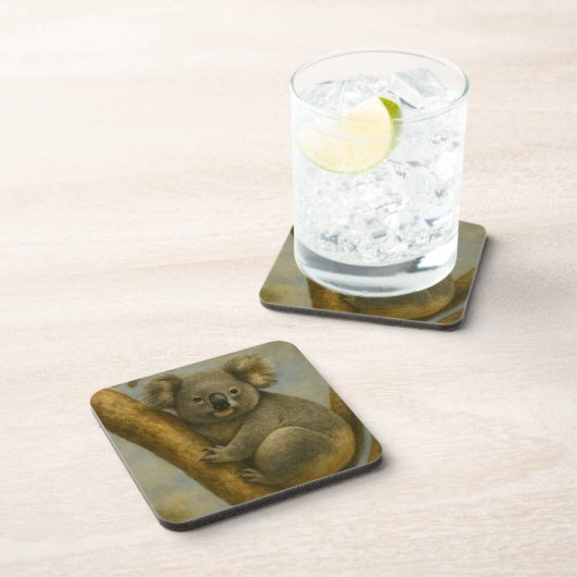 Koala in het stille licht bier onderzetter (Rechterzijde)