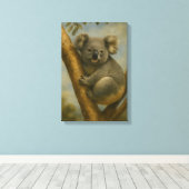 Koala in het stille licht canvas afdruk (Insitu (Houten vloer))