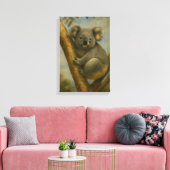 Koala in het stille licht canvas afdruk (Insitu (Woonkamer))