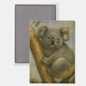 Koala in het stille licht magneet (Voorkant / Achterkant)