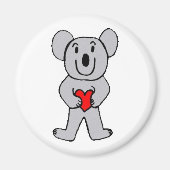 Koala in Liefde ronde magneet (Voorkant)