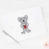 Koala in Liefde stickers! Ronde Sticker (Envelop)