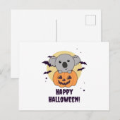Koala in Pumpkin Sweet Koalas Happy Halloween Briefkaart (Voorkant / Achterkant)