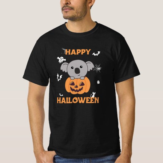 Koala in Pumpkin Sweet Koalas Happy Halloween T-shirt (Voorkant)