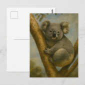 Koala in rustig licht briefkaart (Voorkant / Achterkant)