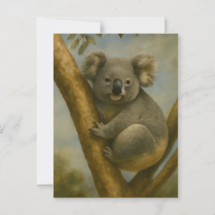 Koala in rustig licht briefkaart